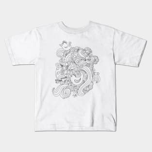 ornamental pattern. colouring Kids T-Shirt